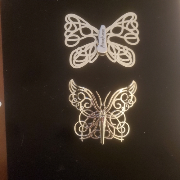 2pc Vintage Neiman Marcus Silver Butterfly Clips. - Picture 11 of 15
